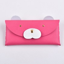 [레더키트]가죽공예DIY키트 곰돌이캐릭터 필통만들기 1세트 천연사피아노 7색-유치원 초중고 방과후 센터 수업재료, 사피아노, 핑크
