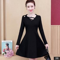 가바바 여성 빅사이즈 미니원피스 숄더링 밴드 라인포인트 패셔너리틱 원피스 5XL까지 G58790