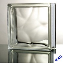 투명 유리블럭 글라스돌 벽돌 칸막이벽, 운무무늬, 190x190x80mm