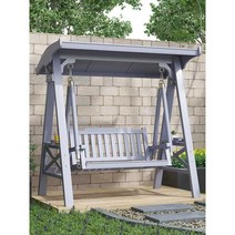 그네의자 흔들의자 카페 인테리어 야외 마당 펜션, 그레이 나무 탑 스윙