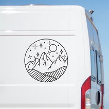 어드벤처 마운틴 포레스트 씬 대형 캐러밴 스티커 모터홈 RV 트럭 데칼 Horsebox 자동차 캠퍼 밴 데칼, 파란+50CM
