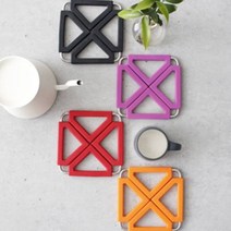 cocooning Ecrins 열에 강한 실리콘 접이식 냄비받침 4color, 오렌지