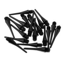 다트 기계 전자 보드 다트핀 (20 개 팩) 전자 다트 보드용 2BA 스레드 소프트 팁 포인트, 02 22mm Black