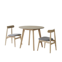 [까사미아] 그레타 원형테이블 2인세트_체어2EA, E그레타-원형식탁세트-체어 2EA-