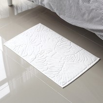 클라우망 몬스테라 항균 발매트, 퓨어 화이트 1장