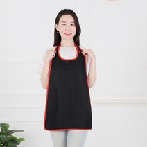 클린유니폼 식당 손님 손님용 앞치마 4컬러, 벨크로형-블랙