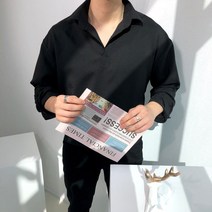 넛 링클프리 반 오픈카라 셔츠