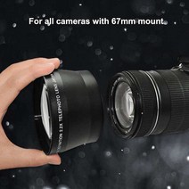 67mm 22X 범용 텔레컨버터 망원 렌즈 DSLR 카메라, 한개옵션0