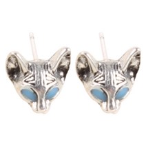 고양이 스터드를위한 고딕 쿨 빈티지 스핑크스 귀걸이 hypoallergenic punk cats earri