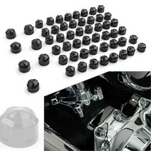 할리 로드 킹 일렉트라 글라이드 1999-2016 FLHX 크롬 블랙 오토바이 엔진 볼트 캡 세트 55, 01 Black