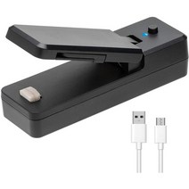 포장기계 자동 실링기 비닐 접착기 미니 밀봉기 mini bag sealer-2in1, 검은색