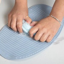 클루엣 흡착식 미니 부드러운 손빨래 고무 빨래판, 그레이, 1개