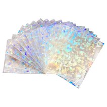 ST SHOP 100 카운트 반짝이 카드 소매 가드 홀더 야구 농구 무역 카드 축구 카드 스포츠 카드 MTG 게임 카드 보드 게임 부품, 다중, 플라스틱, 65x90mm