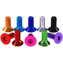 m5x1520mm 원격 제어 무인 항공기 다축 회전익 항공기 항공 알루미늄 합금 플랫 헤드 육각 나사 (색상: 15mm 갈색 주황색), 20mm 브라운 오렌지