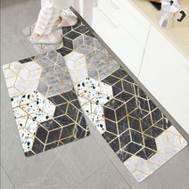 유럽풍 고급 현관 매트 주방 팬션 발매트 미끄럼 방지 주방 매트 바닥 현대 목욕 카펫 입구 현관 Tapete 패, 11 05_03 1pc 50x180cm