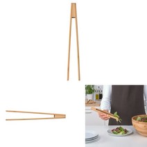 IKEA 대나무 우드 주방 음식 집게 샐러드 고기
