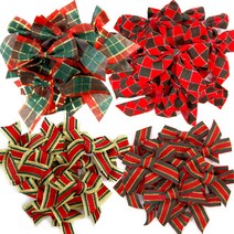 크리스마스리본 접리본 / 트리리본 성탄리본 미니리본, 220 장식왕츄리 체크