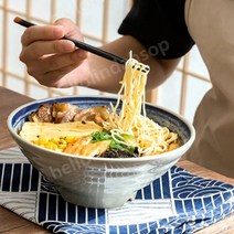 텐동그릇 덮밥 사케동 규동 짜장면 짬뽕 그릇 큰 라멘, 다크 그레이