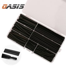 블랙 열수축튜브 140pcs세트 방수 슬리브 튜브 케이블 전선 연결, 열수축튜브140pcs(케이스 포함)
