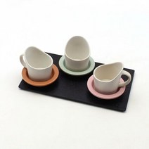 달소금 무광 도자기 파스텔 종이컵 홀더/받침세트(6color), 색상:라이트핑크SET, 단품
