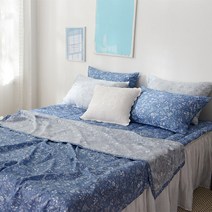 리베리뽀 플라워 풍기인견 홑이불 슈퍼싱글(SS), 블루