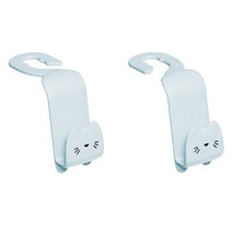 2 pcs 블링 라인 석 자동차 좌석 후크 베어링 머리 받침 옷걸이 주최자 후크 핸드백 천 보관 홀더 클립 자동차 7, 하얀
