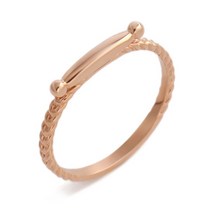 비앤비골드 [비앤비골드] 18K 쿠션 볼스틱 체인 밴드 반지 DNR36541