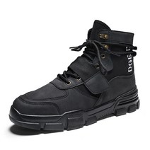 새로운 남성 하이 탑 마틴 레트로 패션 툴링 부츠 오토바이 부츠 남성 부츠