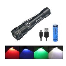 [LEDLAB] 세트 L-11 4 COLOR 랜턴 LED CLIP형 줌 라이트 야간 사냥 밤 낚시 후레쉬 18650 21700 충전지 사용 등산 캠핑 손전등, L-11 4 COLOR랜턴(충전지 미포함)