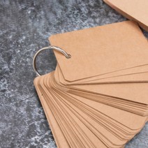 크라프트지 꼬리표 텍 종이라벨 메세지카드 네임택 50매