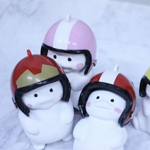 몰드몰 파츠 헬멧 6종 지방이 석고방향제 데코 오토바이 (선택), 별 레드