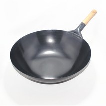 중화요리 철 북경팬 튀김팬 볶음팬, 나무손잡이39cm, 1개