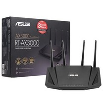 ASUS Wi-Fi 6 라우터(RT-AX3000) - 듀얼 밴드 기가비트 무선 인터넷 라우터 게임 및 스트리밍 AiMesh 호환 평생 인터넷 보안 부모 제어 MU-MIMO, AX3000 Dual Band 2x2