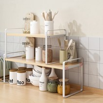 미니선반 이케아 2단 우드 선반 다용도 주방 책상 인테리어 선반 정리대