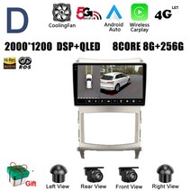 자동차 라디오 멀티미디어 GPS 현대 베라크루즈 ix55 2006 - 용 안드로이드 13 내비게이션 No 2 Din DVD, 12 D 8G 256G 360 CAM