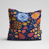 헬로아티스트 플라워 인테리어 쿠션 꽃.집(KAP09BL), 커버45cm, 선택안함