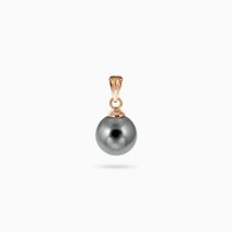 18K 금 펜던트 흑진주 그레이스펄 8mm_PPEE8101 Gold Pearl Gift