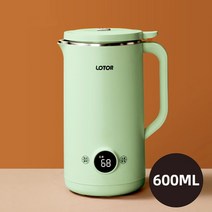 600ml 두유 기계 전기 과즙 짜는기구 멀티 벽 깨는 기계 자동 가열 요리 필터없는 두유 메이커 220v, 초록, 에게