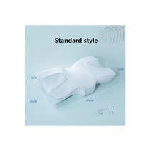 뷰티 베개 낮은 수면 경추 사이드 뒷 목 주름 방지 얼굴 메모리 폼, Standard style-Blue