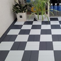 (진성산업)오브제-데크타일32P(본판16장+보조블럭16장).베란다바닥재.마루.욕실매트.현관발판.테라스바닥재.바닥인테리어.데크타일.마감재, 06).아이보리32P