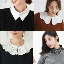 쇼룸 여성 페이크카라 이너카라 블라우스