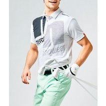 135864 먼싱웨어 ENVOY 썬스크린&FUSIONMOVE 비대칭 프린트 반소매 셔츠아울렛 WH00 화이트