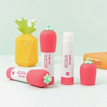 일정 1000 딸기 선인장 고체풀 15g 채소 고체딱풀 친환경 접착제 어린이집 유치원 초등 입학선물 졸업선물, 딸기고체풀15g