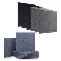 18 Pcs Acoustic Absorption Panels Beveled Ceramic Tiles For Sound Insulation Suitable For Homes And, 01 초콜렛