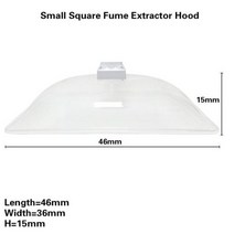 흄후드 범용 POM 배기 파이프 12m x 75mm 연기 추출기 후드 암 산업용 가정용 청정기 필터용, 46 x 36 x 15cm