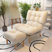 MONTHERIA 1인용쇼파 패브릭 1인용 패브릭 소파 A598-117, 아이보리+발판
