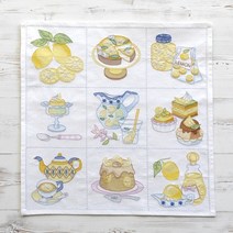 프랑스 자수 재료 레몬 47*47cm 호비라호비레 도안