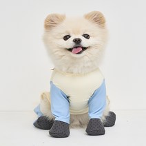 해피러시 마린썸머 하네스슈즈웨어 애견신발 강아지 올인원 옷 강아지신발, 블루