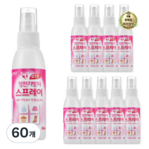 라이브잇 리빙굿 정전기방지 스프레이 로즈향, 60ml, 840개