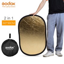 반사판GODOX-2 인 1 휴대용 접이식 조명 60x90cm 타원형 사진 반사판 스튜디오, 한개옵션0